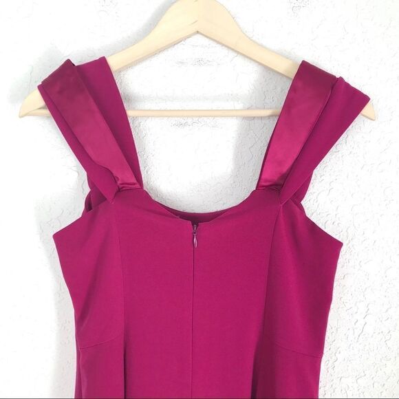 HALSTON HERITAGE Thigh Slit Evening Gown Off The Shoulder Formal Pink Size 2 New - Picture 6 of 8